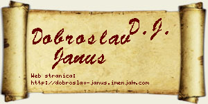 Dobroslav Janus vizit kartica